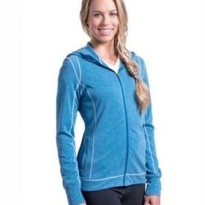 Women's Kuhl Blue Hoodie Moongazer Hiking Jacket Knit Sz XS